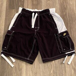 Nike Y2K Black and White Draw String Shorts Men's Size M